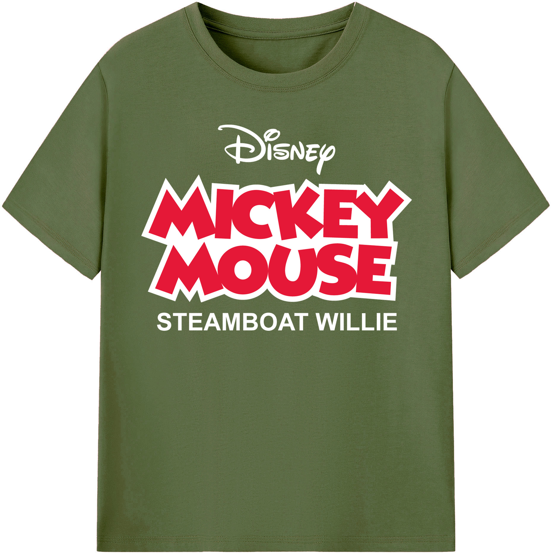 （画像用） ミッキーマウス Mickey Mouse 綿100％半袖Tシャツ（フロントプリント）